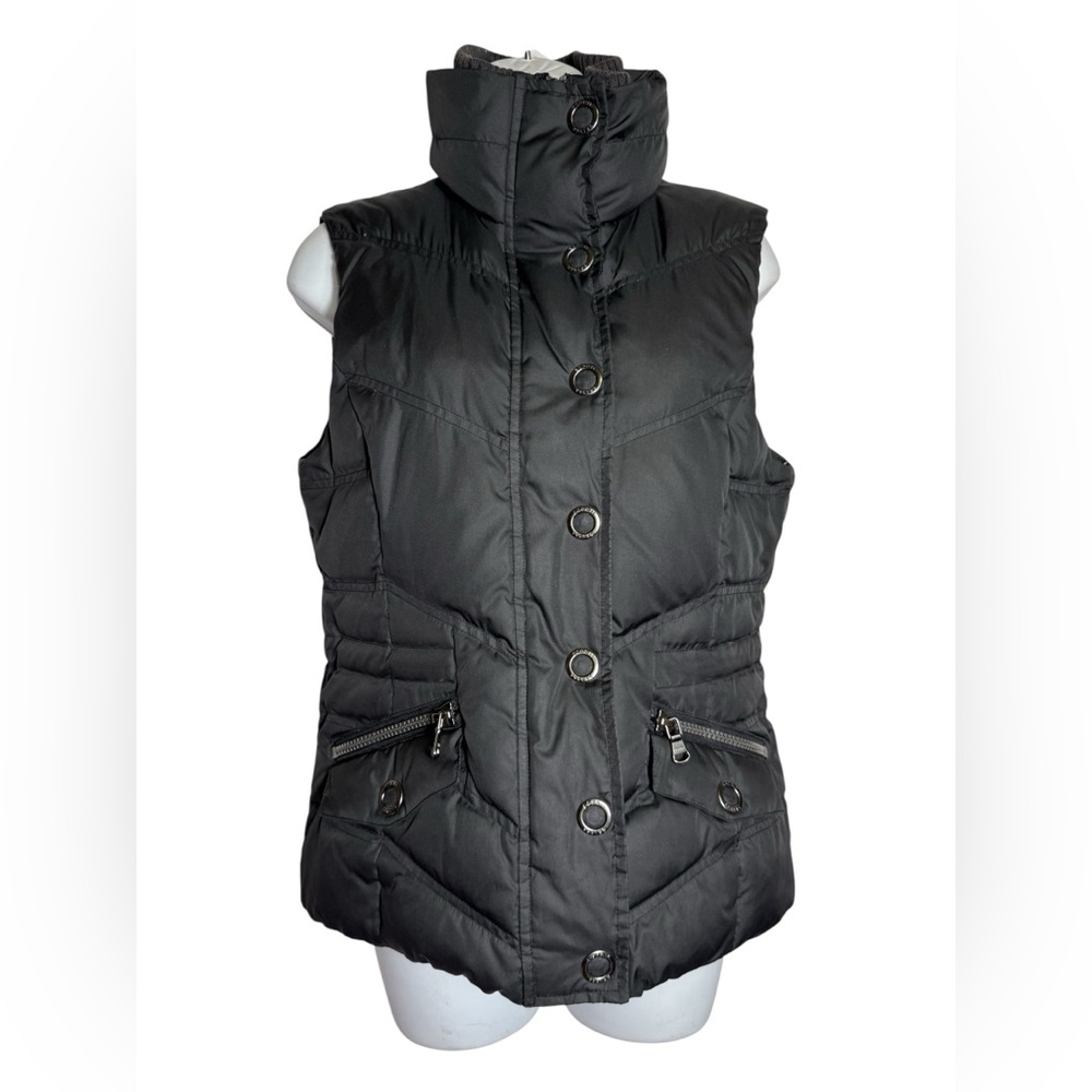 Esprit Black Puffer Vest Size Small Women’s Front Zipper and Snap Closure 🖤🖤